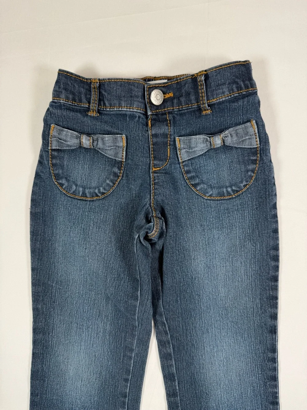 GYMBOREE‎ Bow Pocket Girls Jeans Size 4T Straight Leg Denim Cottage Cute 2014